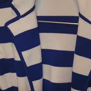 Lauren Ralph Lauren Blue and White Striped Blazer
